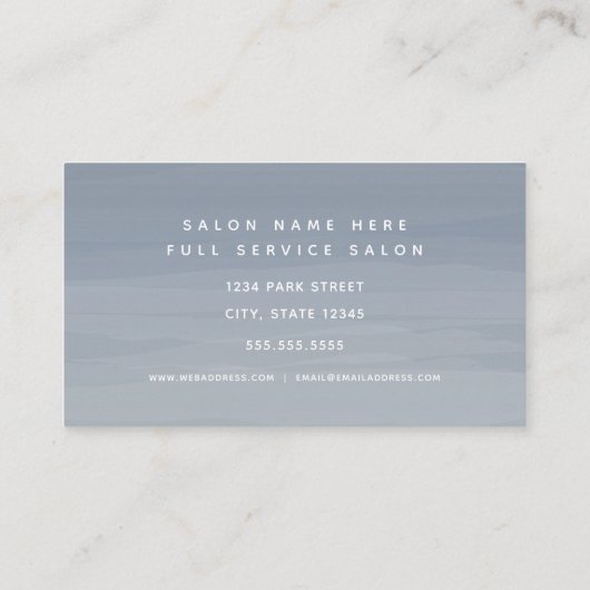 ヘアツールサロン美容師面取グラデーションり 名刺 (裏面)