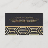 ヘアツール |レザー |幾何学的モダン金ゴールド 名刺 (裏面)