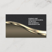 ヘアツール | QRコード |メタリック金ゴールド 名刺 (裏面)