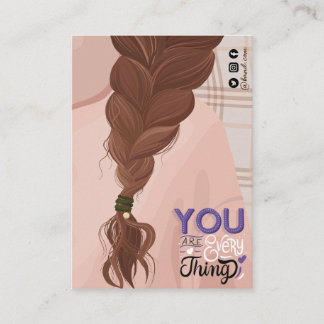 ヘアディスプレイカードイラストレーション 名刺