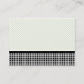 ヘアデザイナーヘアスタイリスト黒ギンガムパターン 名刺 (裏面)