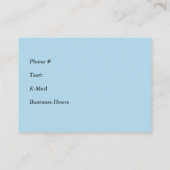 ヘアデザイナーラベンダー&ティール(緑がかった色)用ロイヤリティカード 名刺 (裏面)