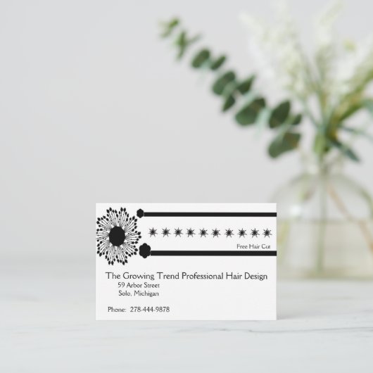 ヘアデザイナー用ロイヤリティカード 名刺 (スタンド正面)