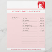 ヘアデザイン1 – フライヤー、価格 チラシ (裏面)