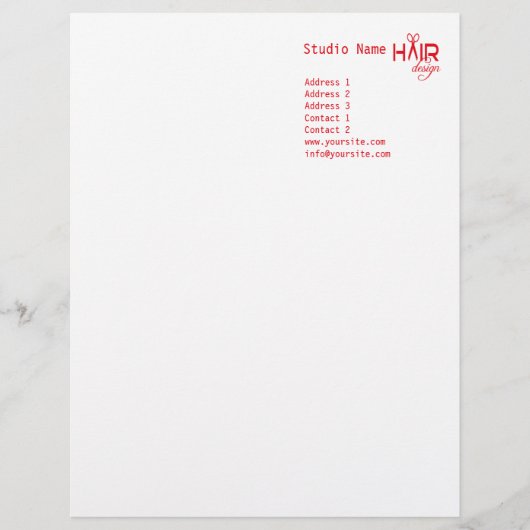 ヘアデザイン1 – レターヘッド (正面)
