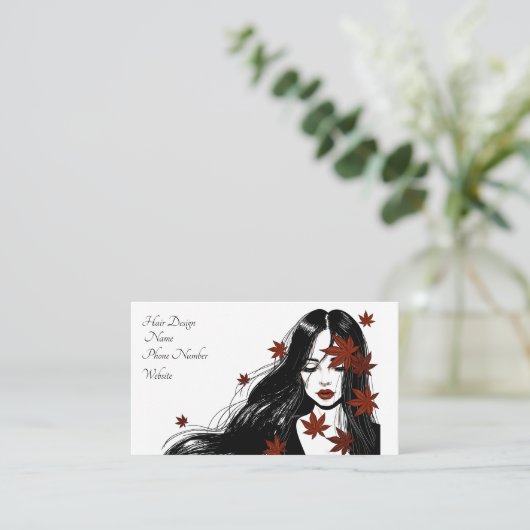 ヘアデザイン 名刺 (スタンド正面)
