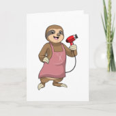 ヘアドライヤーと美容師としてスロース カード (正面)