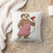 ヘアドライヤーと美容師としてスロース クッション (ブランケット)