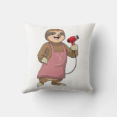 ヘアドライヤーと美容師としてスロース クッション (裏面)