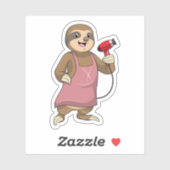 ヘアドライヤーと美容師としてスロース シール (シート)