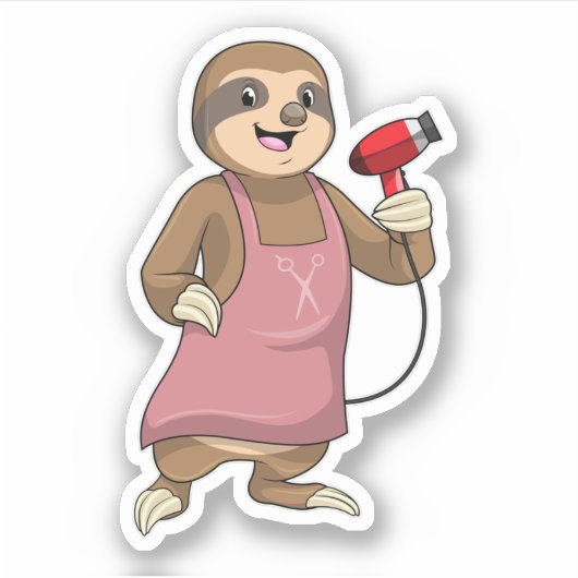 ヘアドライヤーと美容師としてスロース シール (正面)