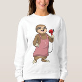 ヘアドライヤーと美容師としてスロース スウェットシャツ (正面)