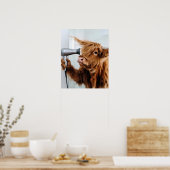 ヘアドライヤー乾燥浴室付きハイラ吹ンド牛 ポスター (キッチン)