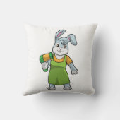 ヘアドライヤー付き美容師としてのウサギ クッション (裏面)