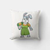 ヘアドライヤー付き美容師としてのウサギ クッション (正面)