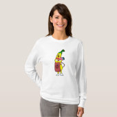 ヘアドライヤー付き美容師バナナ Tシャツ (正面フル)