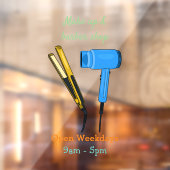 ヘアドライヤー&ヘアストレートイラストレーション ウィンドウサイン (シート2)