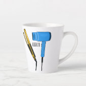 ヘアドライヤー&ヘアストレートイラストレーション カフェラテマグ (右)