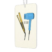 ヘアドライヤー&ヘアストレートイラストレーション カーエアーフレッシュナー (左)