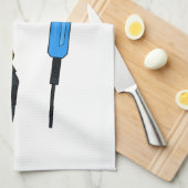 ヘアドライヤー&ヘアストレートイラストレーション キッチンタオル (四つ折り)