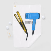 ヘアドライヤー&ヘアストレートイラストレーション ゴルフタオル (インサイチュ)