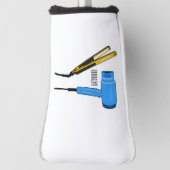 ヘアドライヤー&ヘアストレートイラストレーション ゴルフヘッドカバー (回転90)