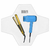 ヘアドライヤー&ヘアストレートイラストレーション サッカーボール (フラット)