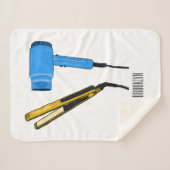 ヘアドライヤー&ヘアストレートイラストレーション シェルパブランケット (正面(横))