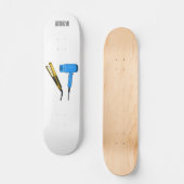 ヘアドライヤー&ヘアストレートイラストレーション スケートボード (正面)