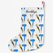 ヘアドライヤー&ヘアストレートイラストレーション スモールクリスマスストッキング (裏面)