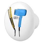 ヘアドライヤー&ヘアストレートイラストレーション セラミックノブ (右)