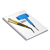 ヘアドライヤー&ヘアストレートイラストレーション ノートブック (右側)