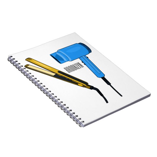 ヘアドライヤー&ヘアストレートイラストレーション ノートブック (右側)