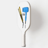 ヘアドライヤー&ヘアストレートイラストレーション ピックルボールラケット (左)
