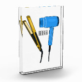 ヘアドライヤー&ヘアストレートイラストレーション フォトブロック (左)