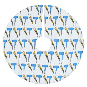 ヘアドライヤー&ヘアストレートイラストレーション ブラッシュドポリエステルツリースカート