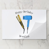 ヘアドライヤー&ヘアストレートイラストレーション ペーパーパッド (折り畳み)