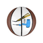 ヘアドライヤー&ヘアストレートイラストレーション ミニバスケットボール (縦)