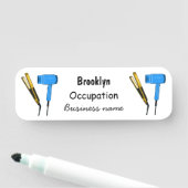 ヘアドライヤー&ヘアストレートイラストレーション 名札 (インサイチュ)