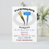 ヘアドライヤー&ヘアストレートイラストレーション 招待状 (スタンド正面)