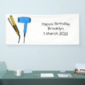 ヘアドライヤー&ヘアストレートイラストレーション 横断幕 (トレードショー)