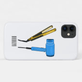 ヘアドライヤー&ヘアストレートイラストレーション Case-Mate iPhoneケース (裏面(横))