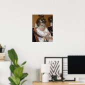 ヘアドライヤーIIの下で眠っている小さな老婦人 ポスター (ホームオフィス)