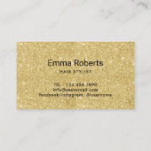 ヘアドライ吹バーモダン金ゴールドサロンロイヤリティ ロイヤリティカード (裏面)