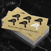 ヘアドライ吹バーモダン金ゴールドサロンロイヤリティ ロイヤリティカード