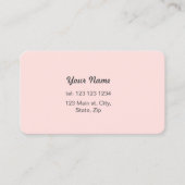 ヘアドレカスタマイズサーヘアスタイリストピンクグリッター 名刺 (正面)