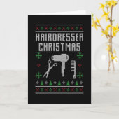 ヘアドレッサーのクリスマス カード (黄色い花)