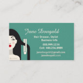 ヘアドレッサースタイリスト美しいサロンスパビジネスカー 名刺 (正面)