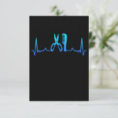 ヘアドレッサー理容師ハートビートギフトママ サンキューカード (スタンド正面)