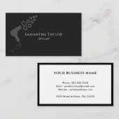 ヘアドレッサー美容師吹ドライヤー 名刺 (正面/裏面)